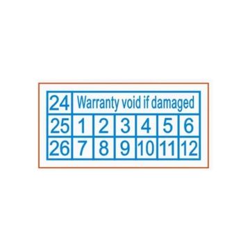 Custom Rectangle Warranty Sticker 20mm x 10mm 1 Colour