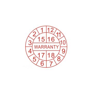 Custom Round Warranty Sticker 10mm Full Colour