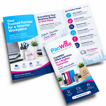 Customized Digital Printing Brochure A4 2FA Tri Fold 100gsm Art Paper Full Colour Double Sided