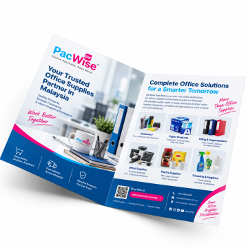 Customized Digital Printing Brochure A4 1 Fold 100gsm Art Paper Full Colour Double Sided (1Fa)