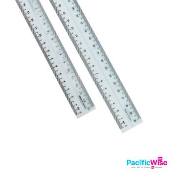 Plastic Straight Ruler – Flexible Bendable Student Ruler 15cm / 30cm (Transparent, Dual Scale cm & inch)