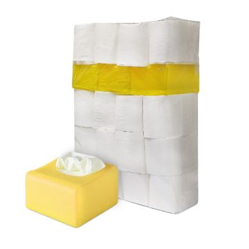Pop Up Tissue 2 Ply Virgin Pulp 16 Packs + 3 Dispensers