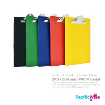 PVC Jumbo Clipboard (Model 2496) – Strong Clamp Writing Board for F4 / Foolscap Paper