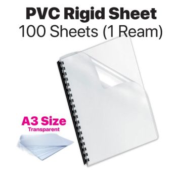 PVC Rigid Sheet Binding Cover A3 Clear 100pcs Durable