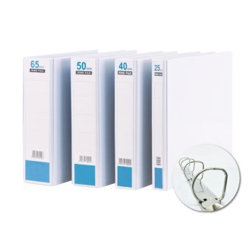 East-File 4D Ring Binder A4 Transparent Cover White