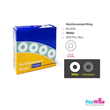 Reinforcement Ring/Self-Adhesive/Reinforcement Label (500'S)-White-1