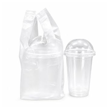 1 Cup T-Shirt Handle Bag 7" x 11" 50pcs