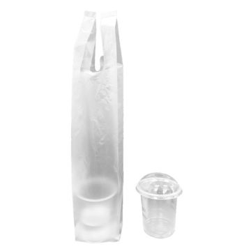 3 Cup T-Shirt Handle Bag 7" x 21" 50pcs