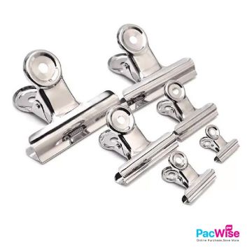 Spring Clip / Silver Flat Metal Binder Clip – Klip Pengikat Logam (12 Pcs/Pack, 6 Sizes: 22mm–75mm)