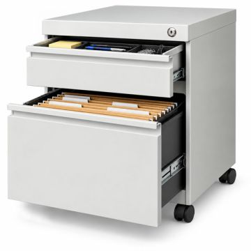 Pre-Order S182 Steel Mobile Pedestal 1 Drawer + 1 File