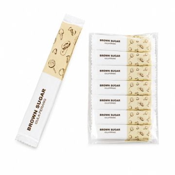 Raw Brown Sugar Stick 5g 50 Sachets Pack