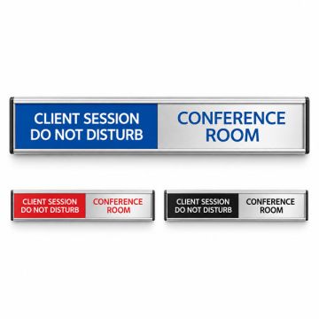 SW-4 1-Layer Sliding Wall Sign 300 x 42mm Custom Message