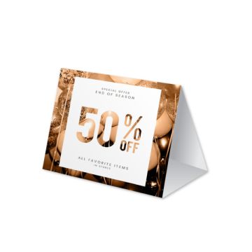 Custom Printed Tent Card TC003 Full Colour