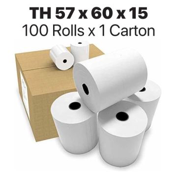 TH Thermal Paper Roll Clear Print 57x60x15 100/Ctn