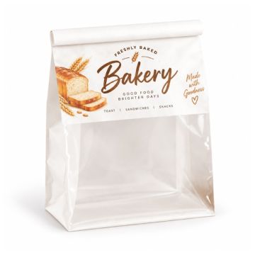 Custom Toast Bag with Window TBW 160x260x130mm 4C Print