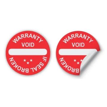 Custom Round Warranty Sticker 10mm Full Colour