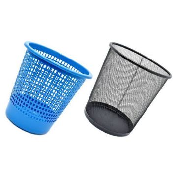 Waste Paper Basket Round Dustbin Plastic or Metal