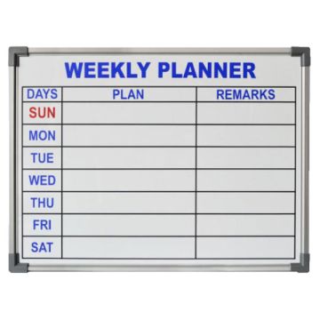 CWP15 Weekly Planner Whiteboard 1.5 x 2 Feet