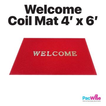 Welcome Coil Mat Cushion Backed 4ft x 6ft