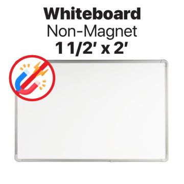 Non-Magnetic Whiteboard Dry-Wipe Aluminium Frame 1.5x2ft