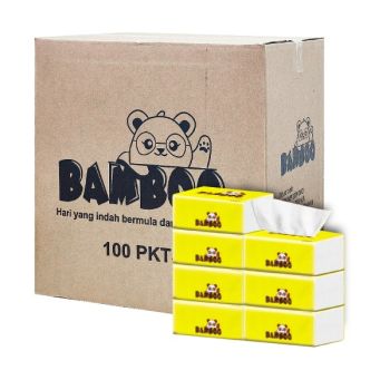 Bamboo Facial Tissue 4 Ply Non-Fluorescent 300 Sheets