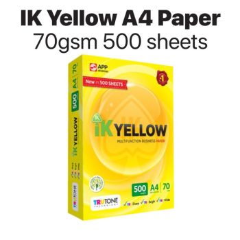 IK Yellow A4 Copier Paper 70gsm TruTone 500 Sheets