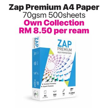 Zap Premium A4 Paper 70gsm 500 Sheets
