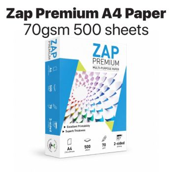 Zap Premium A4 Paper 70gsm 500 Sheets