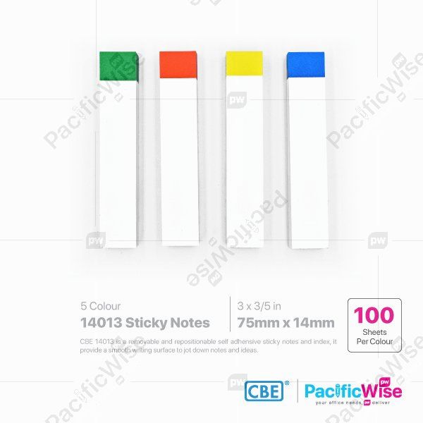 CBE Removable Sticky Note 14013 (4 Colour)