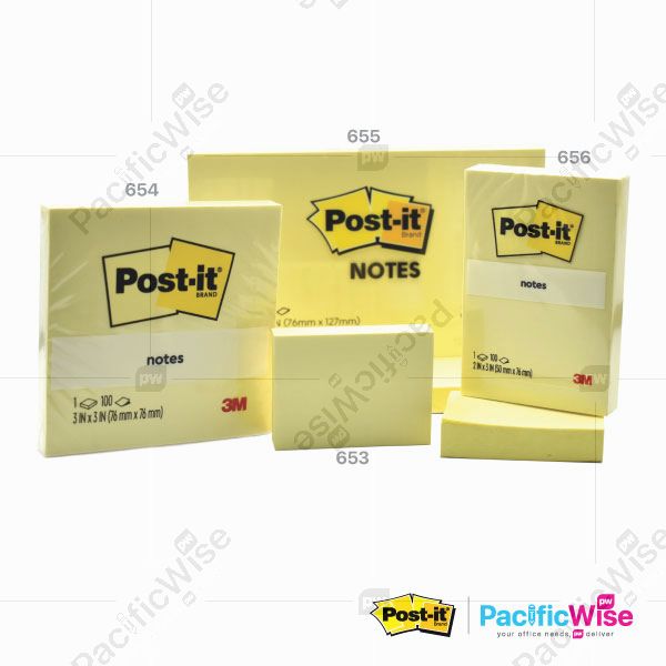 Sticky Note/3M/Post-it/Nota Melekit/Removable/Yellow Colour (4 Sizes)