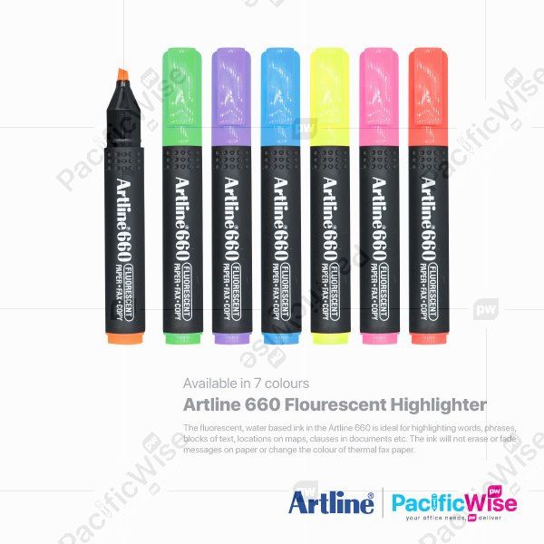 Artline/Highlighter/Penyorot/Writing Pen/660/1.0-4.0mm