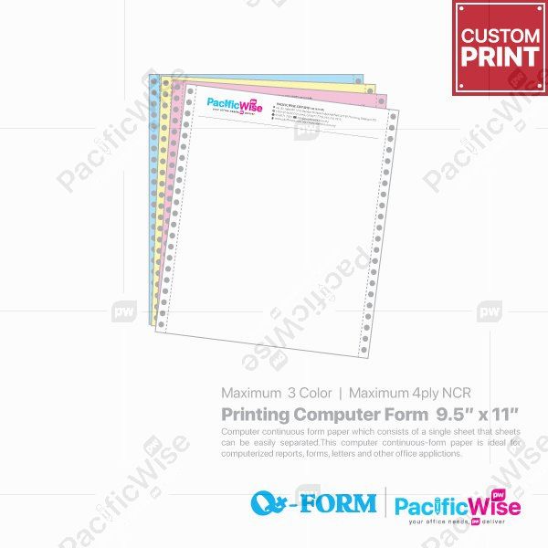 Customized Printing Computer Form 9.5