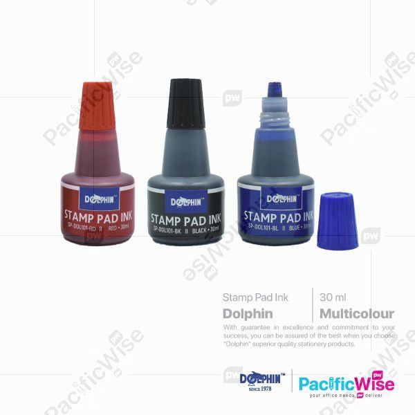 Dolphin Stamp Pad Refill Ink 30ml