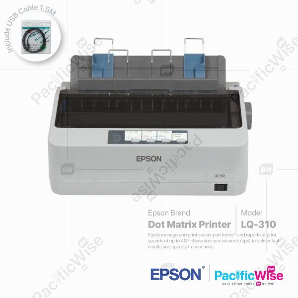 Epson Dot Matrix Printer LQ-310+USB Cable (1.5M)