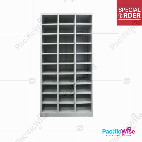 Office Cabinet/Steel Pigeon Hole Cabinet SCM-0004/Kabinet Lubang Merpati Keluli/30 Pigeon Holes/Full Height
