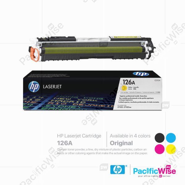 HP 126A LaserJet Toner Cartridge CE310A ~ CE313A (Original)