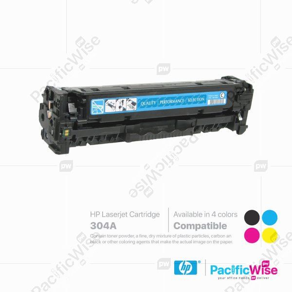 HP 304A LaserJet Toner Cartridge CC530A ~ CC533A (Compatible)