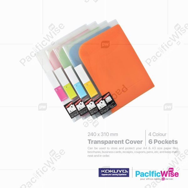 Kokuyo Pocket Book 6 Pockets Transparent Cover