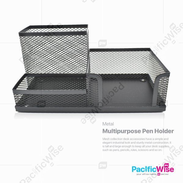 Pen Holder Metal with Compartments