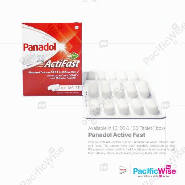 Panadol/Active Fast/Panadol Aktif Cepat/Health & Beauty-(10/20/100 Tablet )/1Box