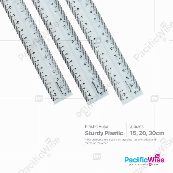 Plastic Straight Ruler/Bendable/Soft/Flexible Student Ruler/Pembaris 15cm/20cm/30cm/6