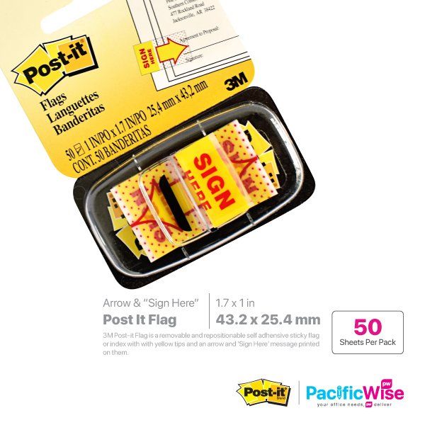3M Removable Post-It Flag (Sign Here)