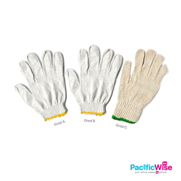 Cotton Gloves/Sarung Tangan Cotton/Gloves (Gred A/B/C)