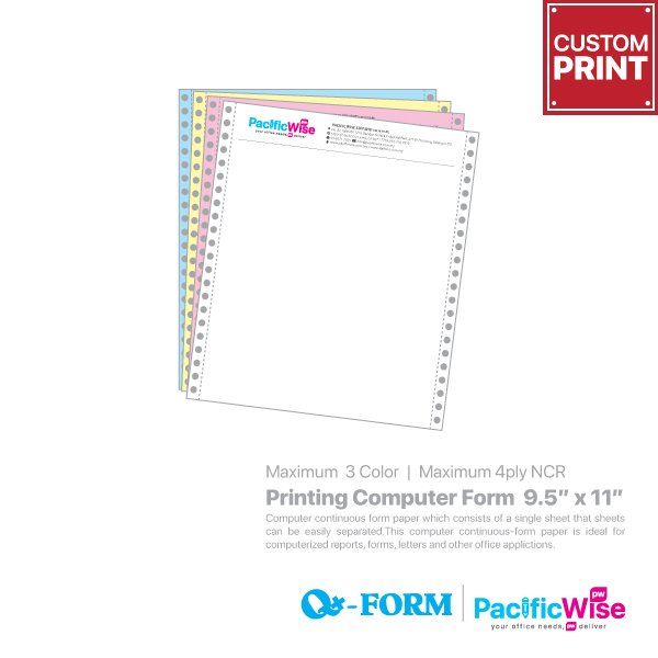 Customized Printing Computer Form 9.5