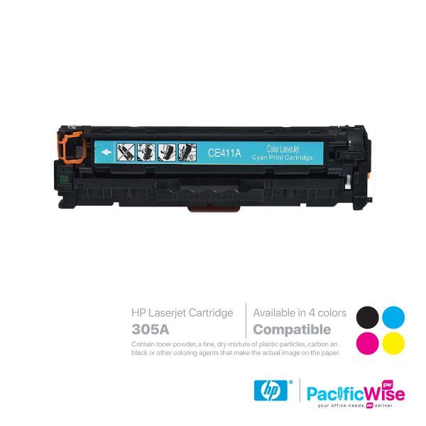 HP 305A LaserJet Toner Cartridge CE410A ~ CE413A (Compatible)