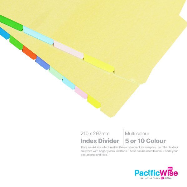 Index Divider/Colour/Pembahagi Indeks Berwarna/A4