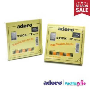 Adoro/Sticky Note 7575/Nota Melekit/Removable/Stick-it Note/Yellow Colour/3" x 3"