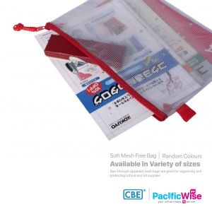 CBE/Zipper Mesh Bag PVC/Beg Zipper Mesh PVC/Holder Filing (A5/A4/A3)
