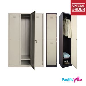 Office Cabinet/Compartment Steel Locker S114/DS/S114/CS/S138/AS/S139/AS/Loker Keluli Petak/1, 2, 3, 6 Compartment/Cloth Hanging Bar/Fixed Shelve at Bottom