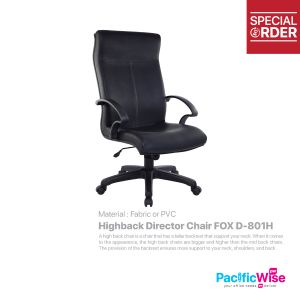 Highback Director Chair/Ketua Pengarah Belakang Yang Tinggi/FOX D-801H